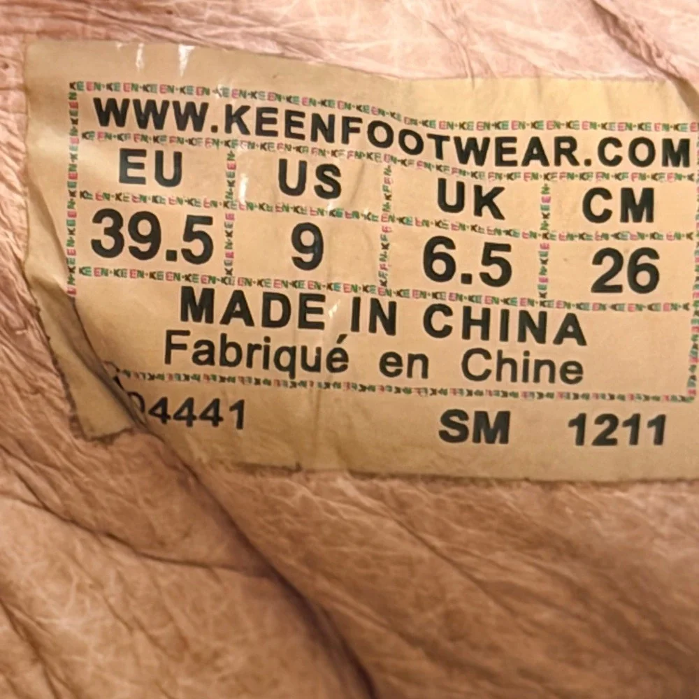 Keen Toyah Shoe Womens 9 Grey Brown Leather Walking Hiking Comfort Trail Outdoor